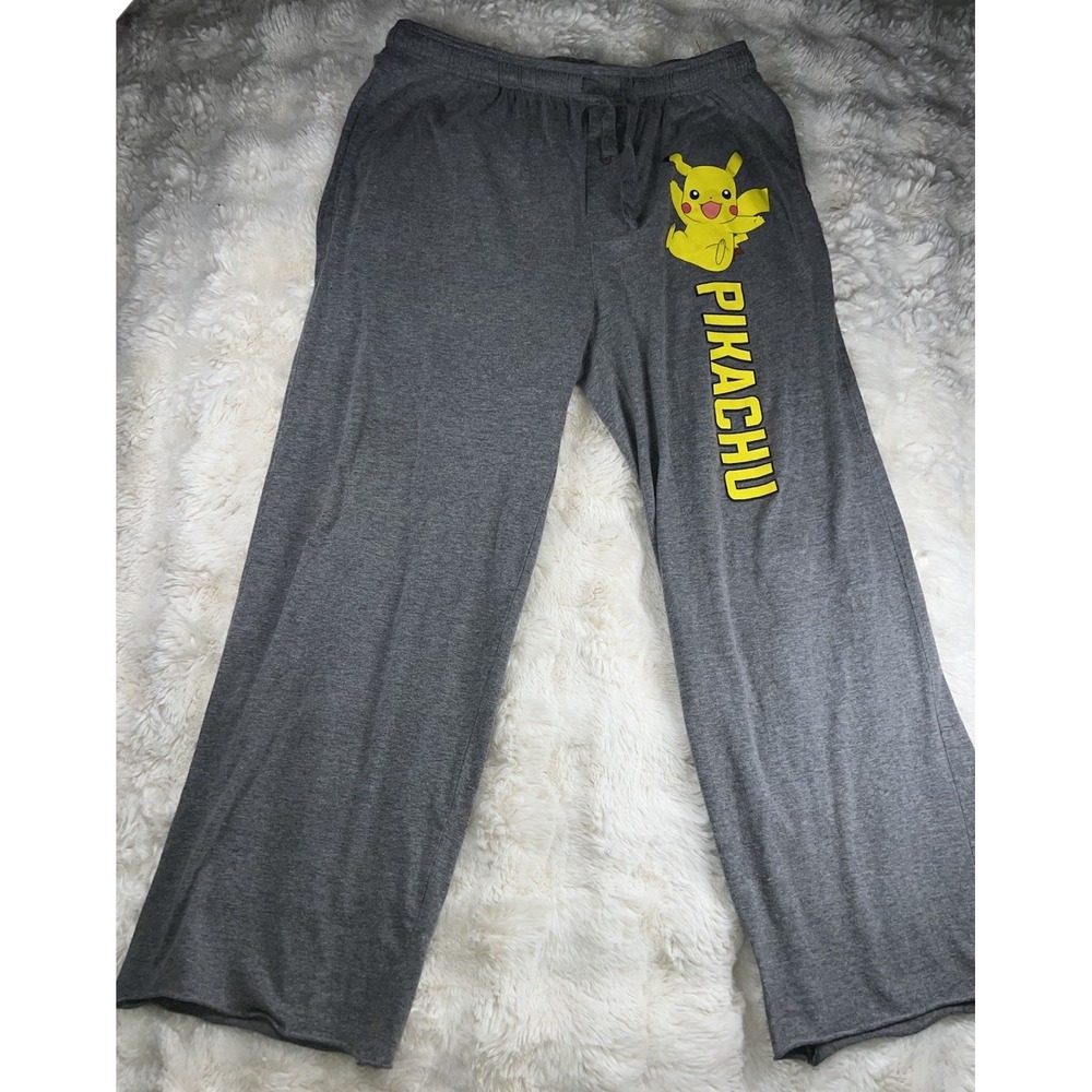 Pokemon Pikachu Mens Lounge Pajama Pants Size S A5